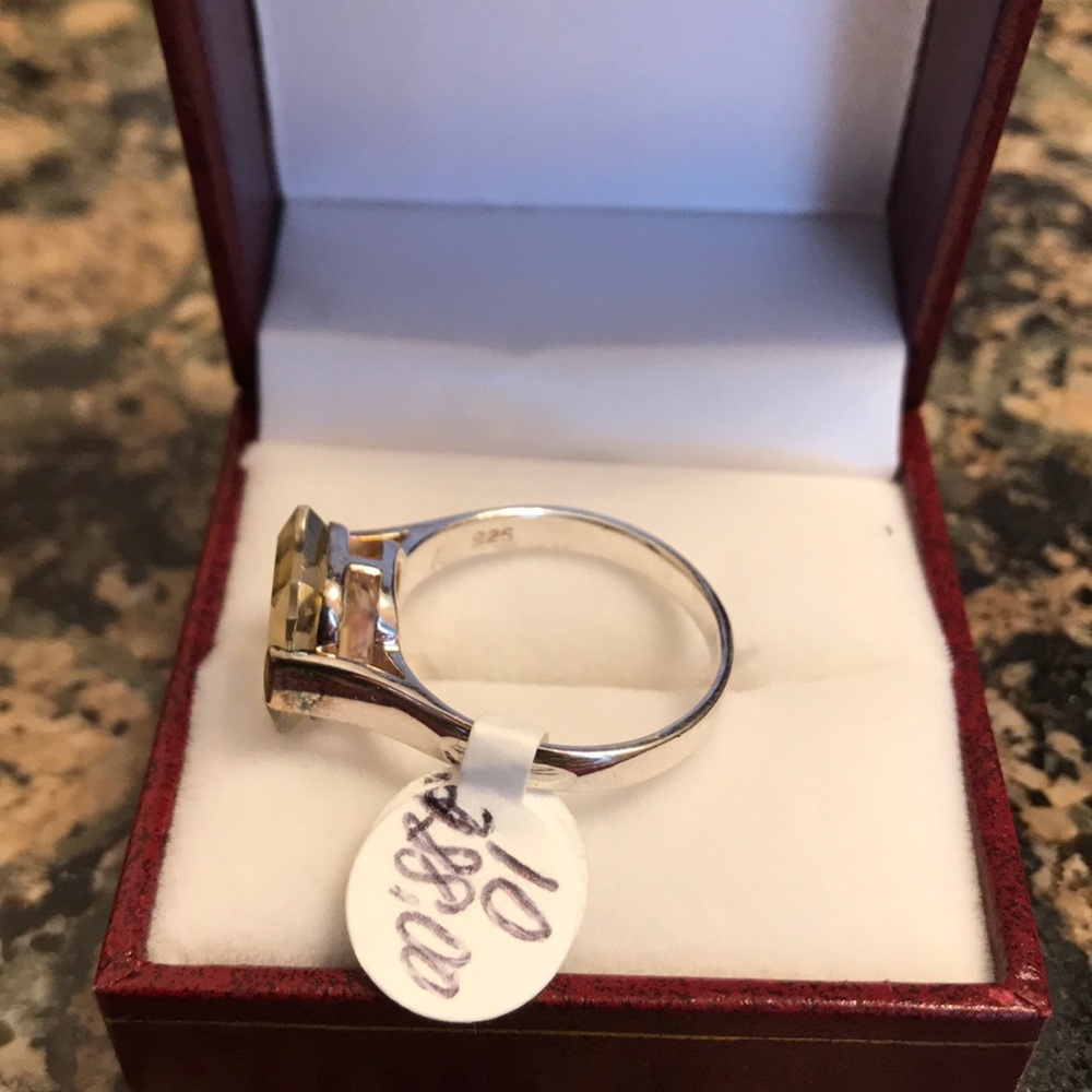 STERLING SILVER GOLDEN QUARTZ SIZE 10 348.00 NWT - Picture 2 of 6